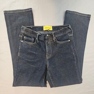 Circus NY Size 25 (meas 26") Coated Shimmery Hi Rise Slim Straight Jeans L626